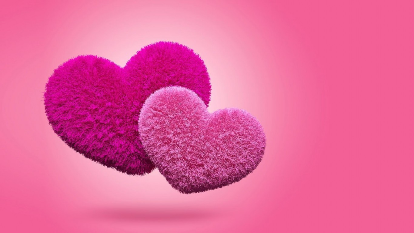 pink hearts wallpaper pc