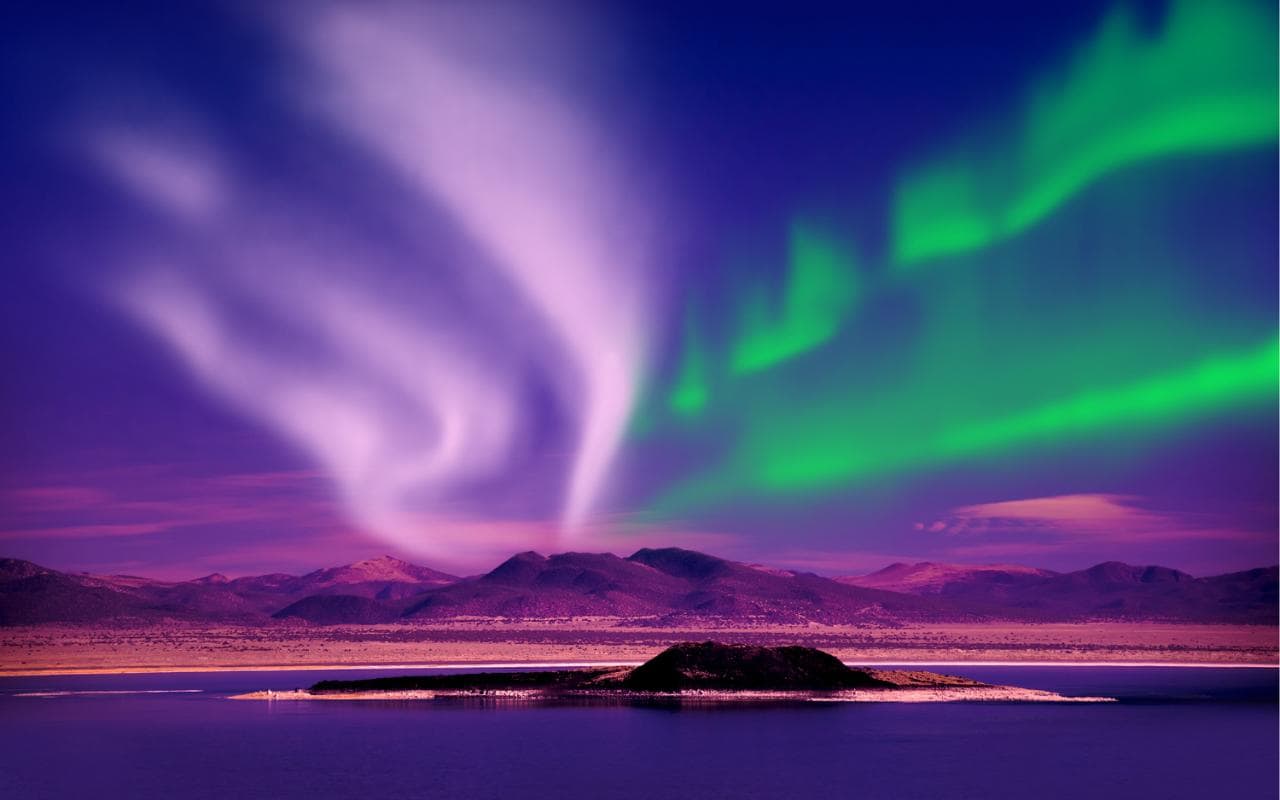 Northern Lights Image, Colorful