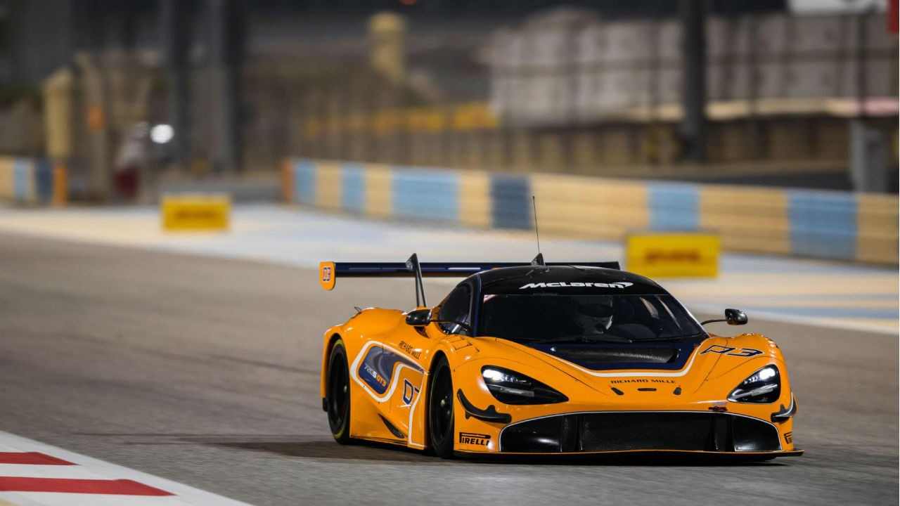 McLaren 720S GT3 background, Yellow McLaren 720S GT3, 1280x720, #23658